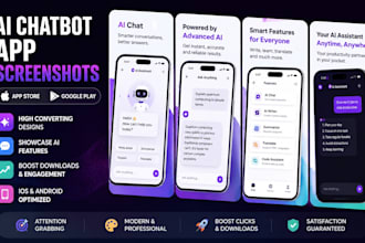 design ai chatbot app screenshots app store google play