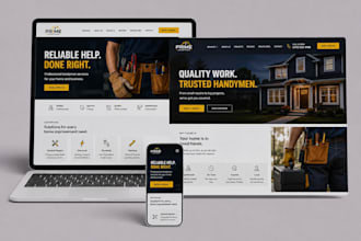 design handyman, cleaning, pressure washing, locksmith website for more leads