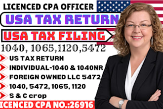 do US tax filing US tax return business tax form 1040 1120 for US llc
