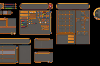 design pixel art hud, pixel gui, health bars, game ui, pixel icons, pixel rpg