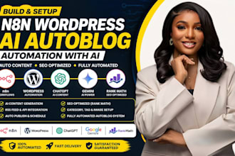 build wordpress ai autoblog n8n makecom automaton gemini rank math elementor api