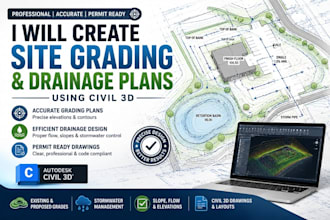 create site grading and drainage plans using civil 3d