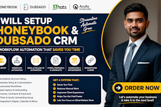 setup honeybook CRM, dubsado workflow automation and integrations 17hats
