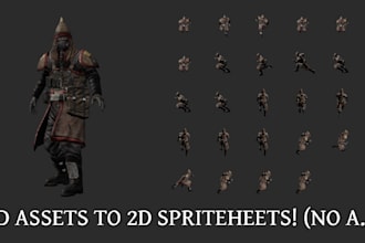 render your 3d assets into 2d sprites for your game
