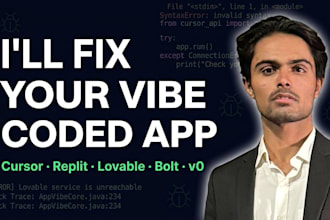 fix bugs and errors in your vibe coded app or website