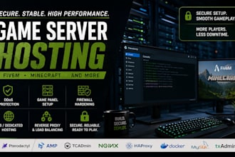 setup or secure your fivem minecraft game server vps hosting ddos protection
