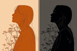 create a outline drawing, line art, illustration for any design