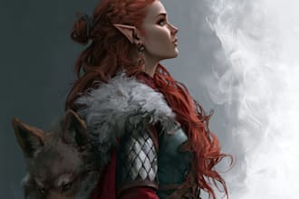 draw professional fantasy character illustrations and rpg art