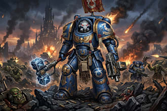 making a warhammer 40k character art