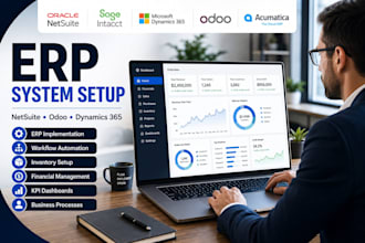 setup netsuite sage intact acumatica dynamics 365 odoo fulcrum intuit erp system