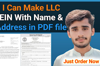 make edit ein llc certificate with specific names