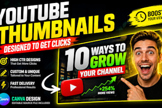 design high CTR youtube thumbnails in canva