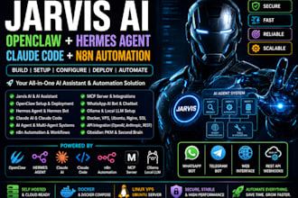 build jarvis ai multi agent assistant with n8n claude code, mcp, hermes openclaw