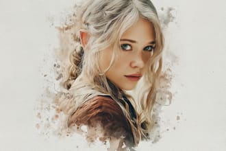 draw watercolor character design and portraits