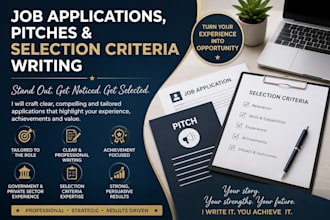 write professional job applications and selection criteria