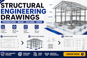 structural engineering structural drawing permit plan foundation beams column