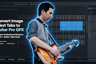 convert image or text tabs to editable guitar pro gpx file