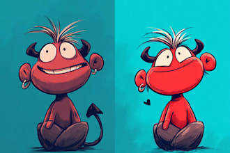 draw cartoon or character illustration