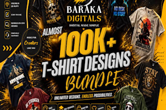 give you 100k tshirt design bundle png,svg,eps  dxf,ai
