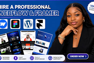 design or develop webflow website figma to webflow framer website portfolio
