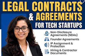 be your tech startup lawyer for founder agreements, ndas, and IP