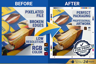fix your packaging artwork and prepare print ready files