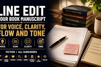 line edit your book manuscript for voice clarity flow and tone