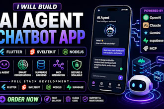 build ai agent app using flutter sveltekit nodejs openai claude supabase mcp