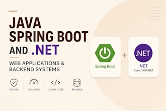 develop java spring boot and asp dot net core web applications