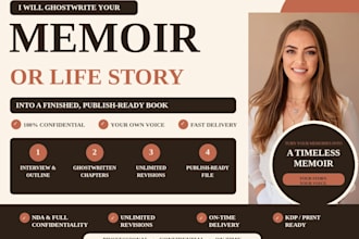 be your memoir ghostwriter autobiography writer nonfiction lifestory book writer