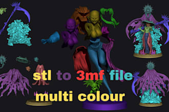 design stl to 3mf file slice 3d model multicolour for bambu ams prusa for print