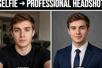 create a professional linkedin headshot from your selfie