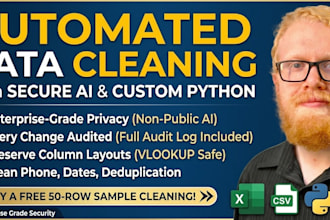 securely clean your spreadsheet data with an audit log