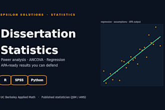 run and explain your dissertation statistics in r, spss, or python
