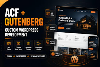 build a custom wordpress website with acf and gutenberg