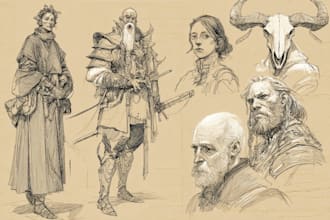 sketch a character or a creature
