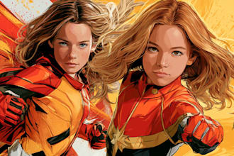 draw you as a superhero character, or fictional character portrait