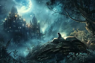 fantasy book cover design or fantasy book cover