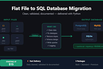 migrate your flat files into a clean sql database with python