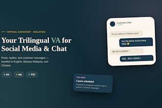 be your trilingual virtual assistant for social media and customer chat