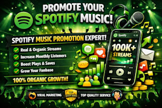 promote your spotify music for organic streams and audience growth