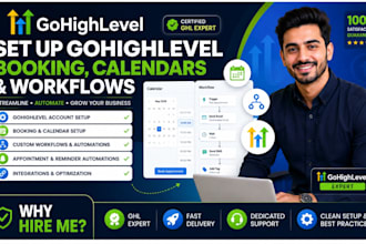 ghl expert, website for appointment booking,calendar setup and workflows