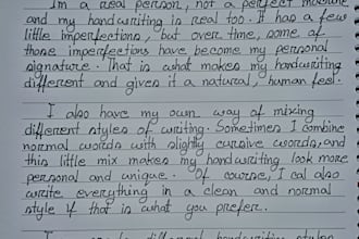 write neat handwritten notes and documents