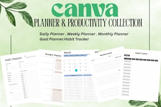 design canva planners and printable templates