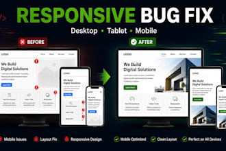 fix HTML CSS javascript and react website bugs