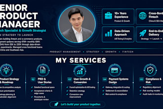 be your senior product manager from strategy to launch