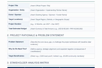 develop project management templates