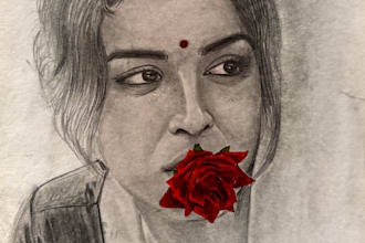 do a realistic and exaggerated sketches