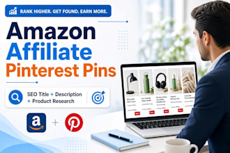 create SEO optimized pinterest pins for amazon affiliate products