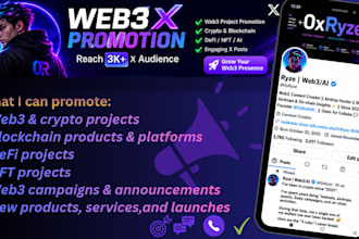 promote your web3 crypto project on my x twitter account